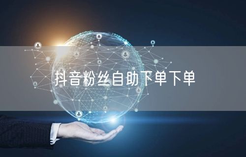 抖音粉丝自助下单下单