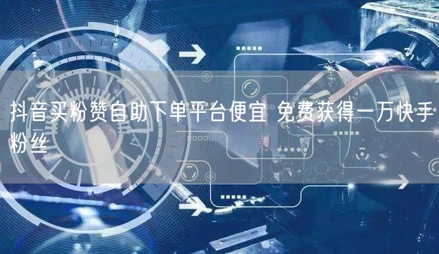 抖音买粉赞自助下单平台便宜 免费获得一万快手粉丝