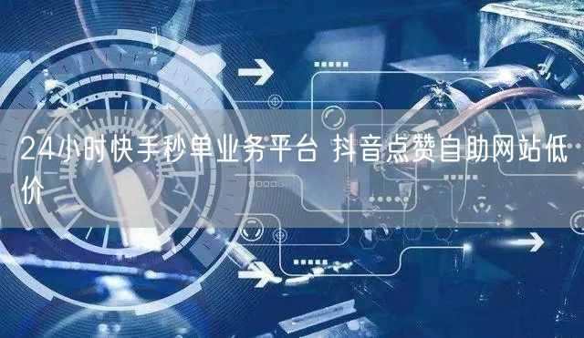 24小时快手秒单业务平台 抖音点赞自助网站低价