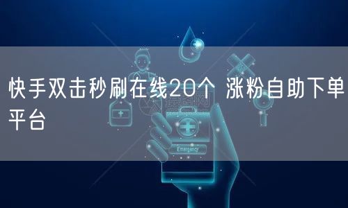 快手双击秒刷在线20个 涨粉自助下单平台