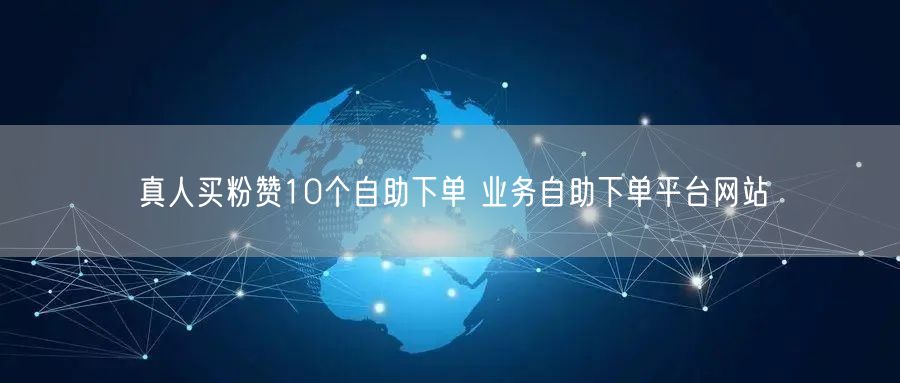 真人买粉赞10个自助下单 业务自助下单平台网站